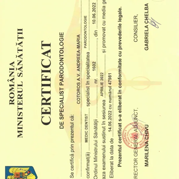 Specialist Dr. Andreea